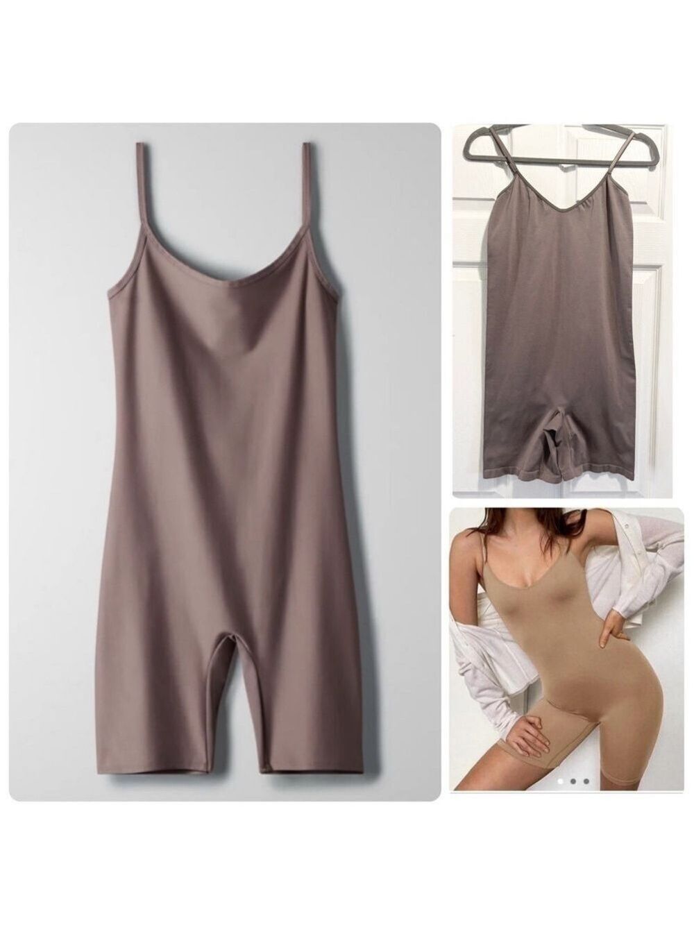 Aritzia The Group By Babaton Arial
Seamless Romper Stone Taupe Sz Medium Large